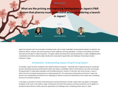 Pricing and repricing mechanisms in Japan