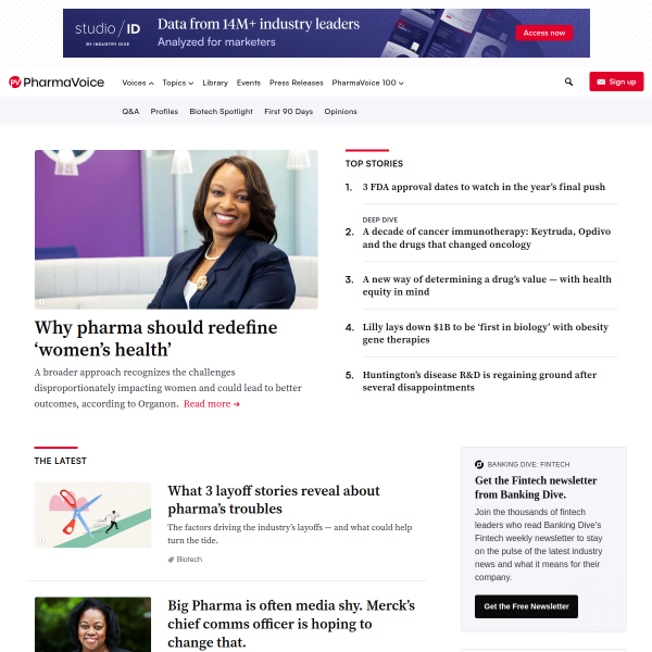 PharmaVoice News
