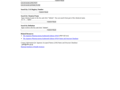 Japanese Accepted Names for Pharmaceuticals (JAN)