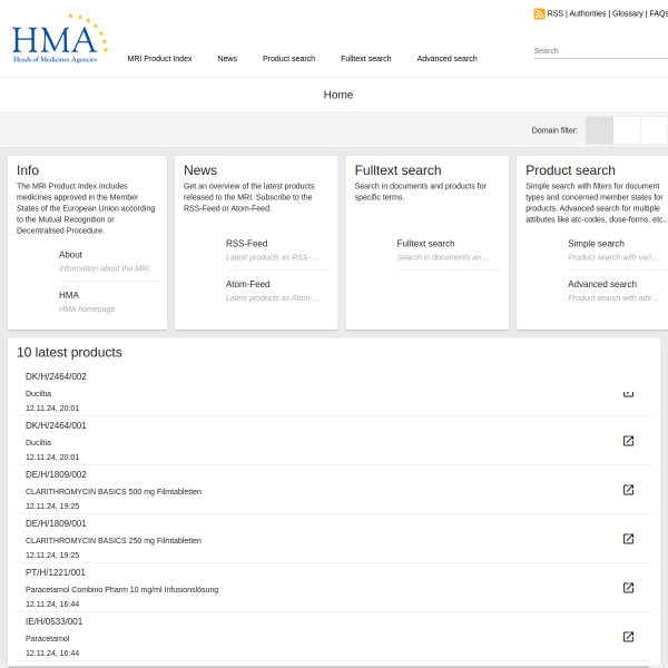 CBG MRI Product Index Search Page
