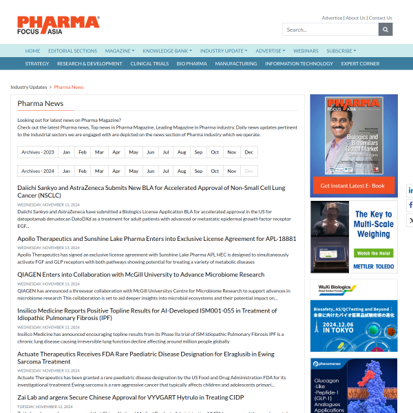 Pharma Focus Asia News